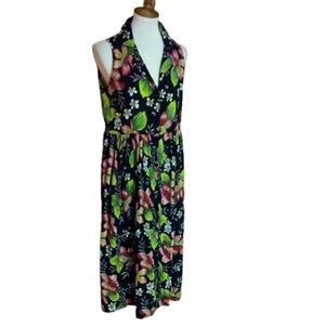 Vintage 90s floral beachy maxi dress